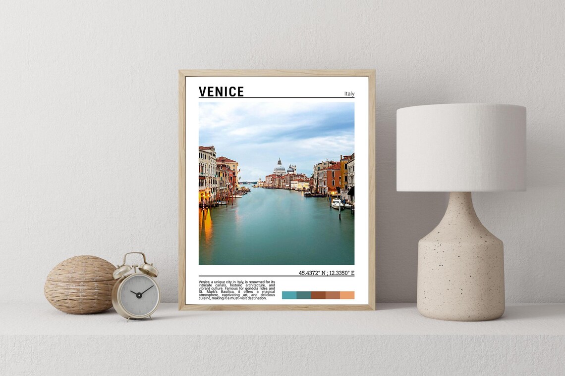 Venice Italy Grand Canal and Salute Dome Waterfront Photo Poster - Image 2