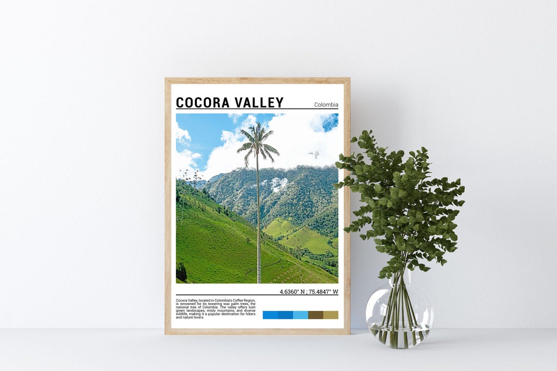 Cocora Valley Colombia Towering Wax Palms Misty Mountains Poster - Image 4