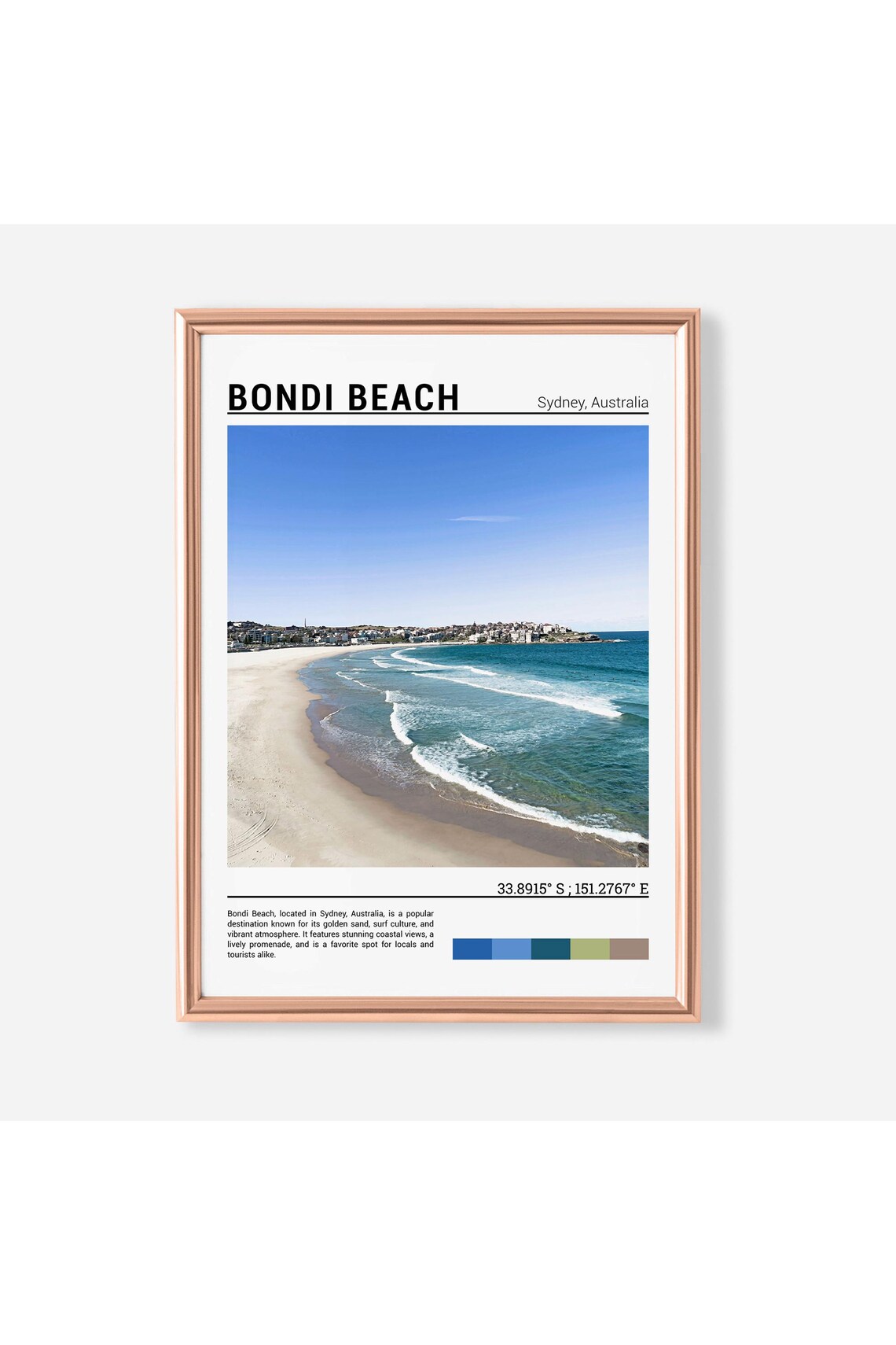 Bondi Beach Sydney Australia Golden Sand Surf Surf Coast Poster