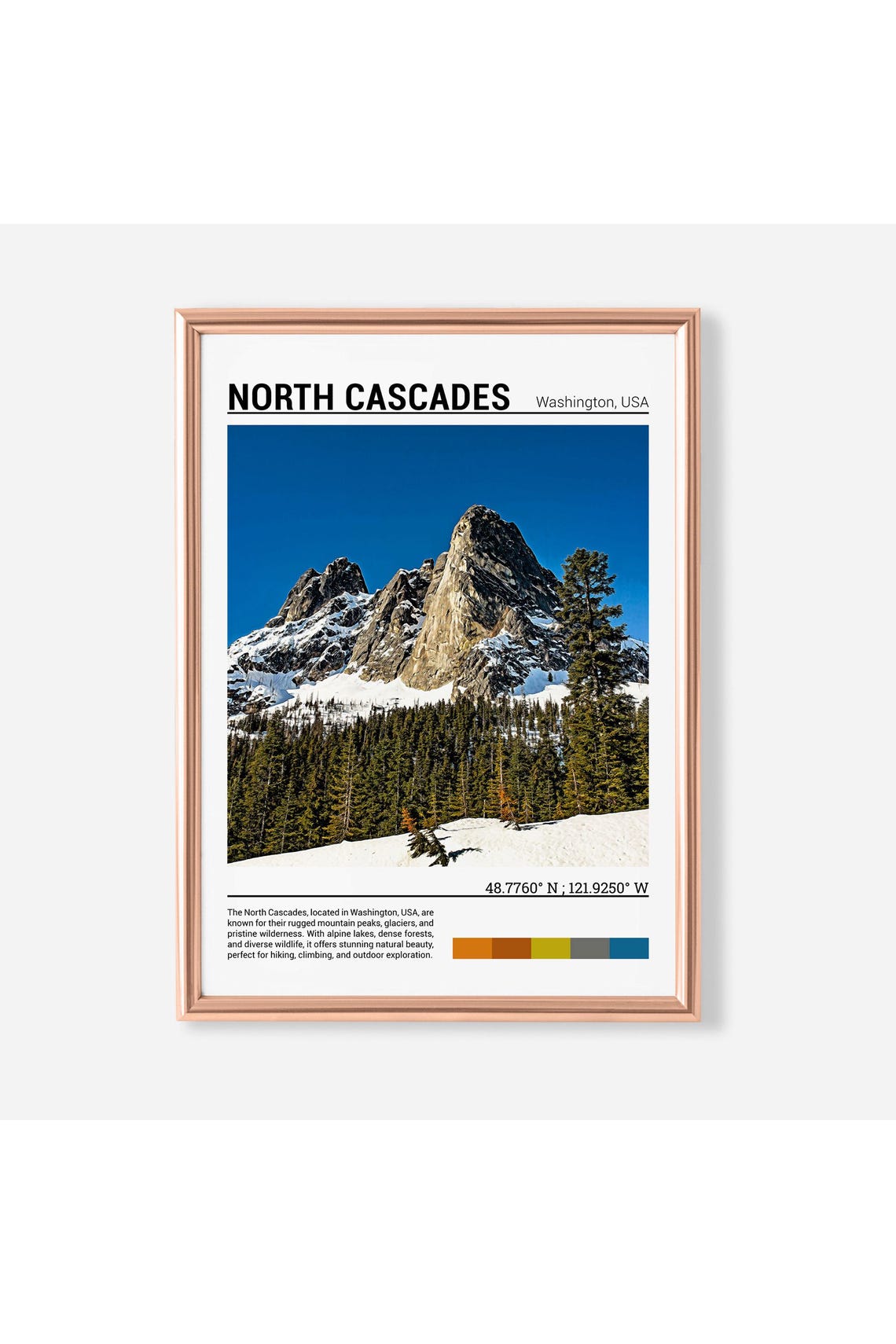 North Cascades Print North Cascades Poster North Cascades Wall Art North Cascades Travel North Cascades Art Print Washington Usa