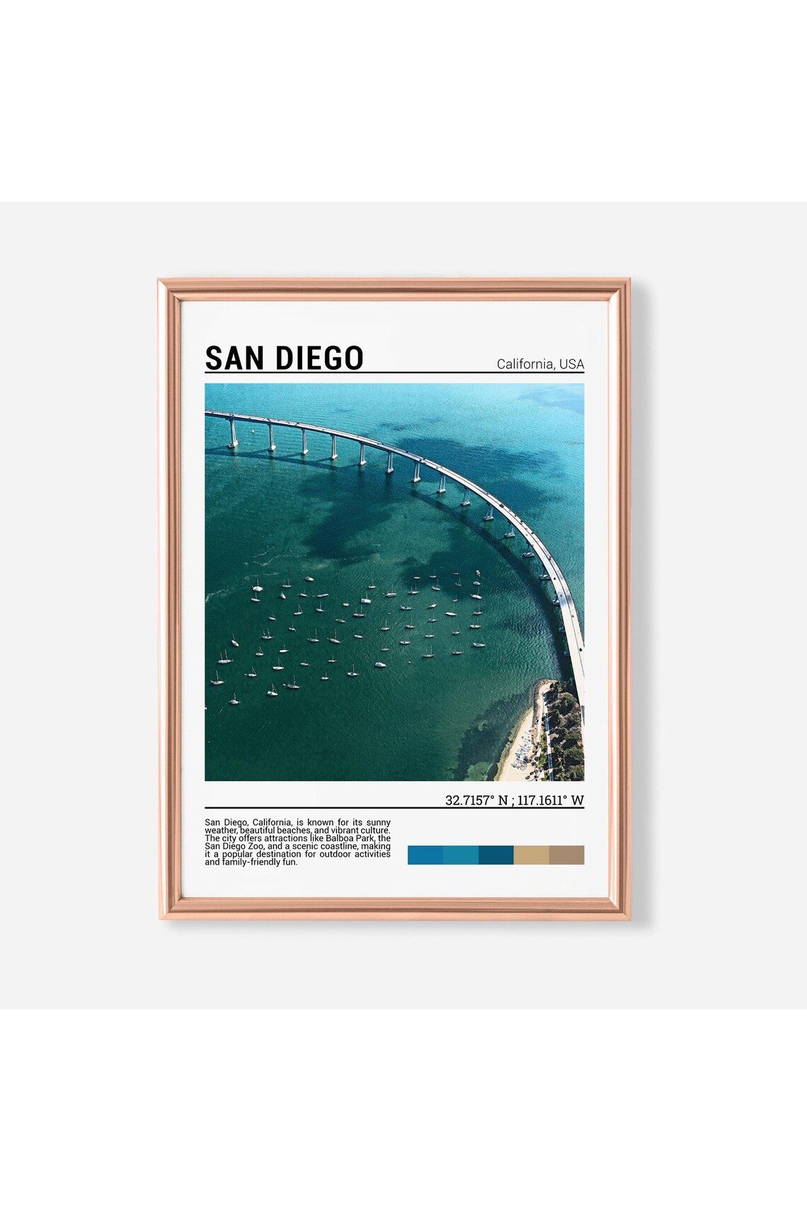 San Diego Travel Poster, Place for Your Wall