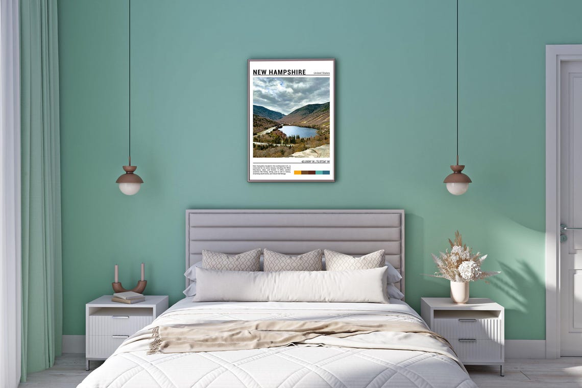 New Hampshire Print New Hampshire Poster New Hampshire Wall Art New Hampshire Travel New Hampshire Art Print New Hampshire Photo - Image 5