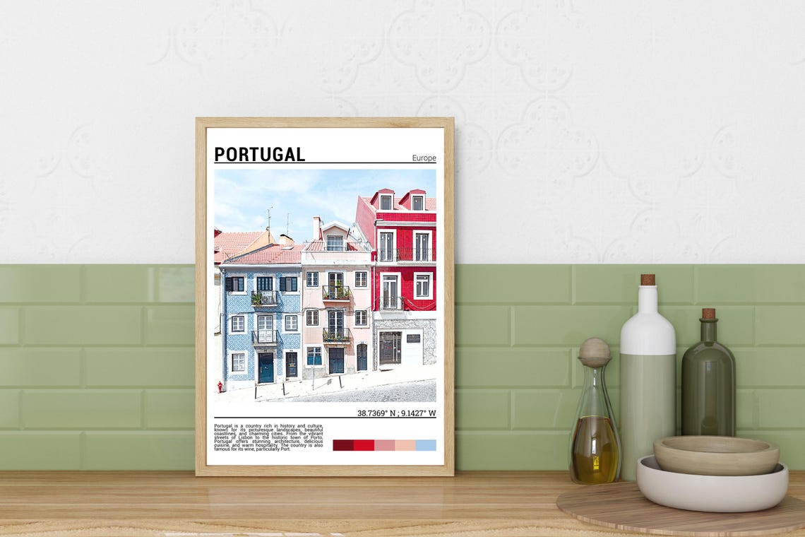 Portugal Print Portugal Poster Portugal Art Portugal Travel Poster Portugaleurope - Image 3