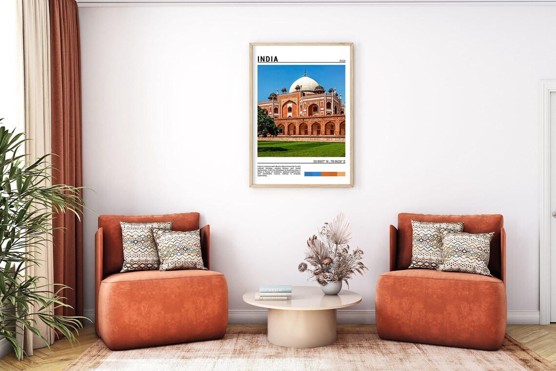 India Delhi Humayun Tomb Mughal Architecture Dome Photo Poster - Image 7