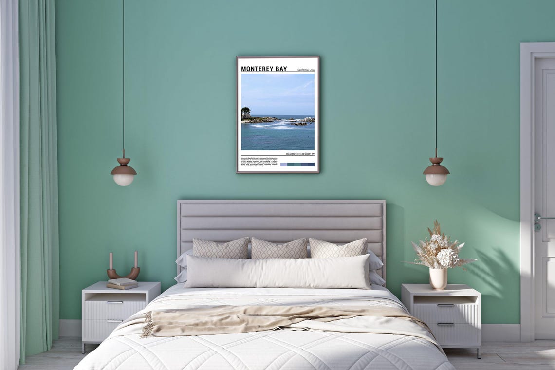 Monterey Bay California Rocky Coast Ocean Waves Photo Poster - Image 6