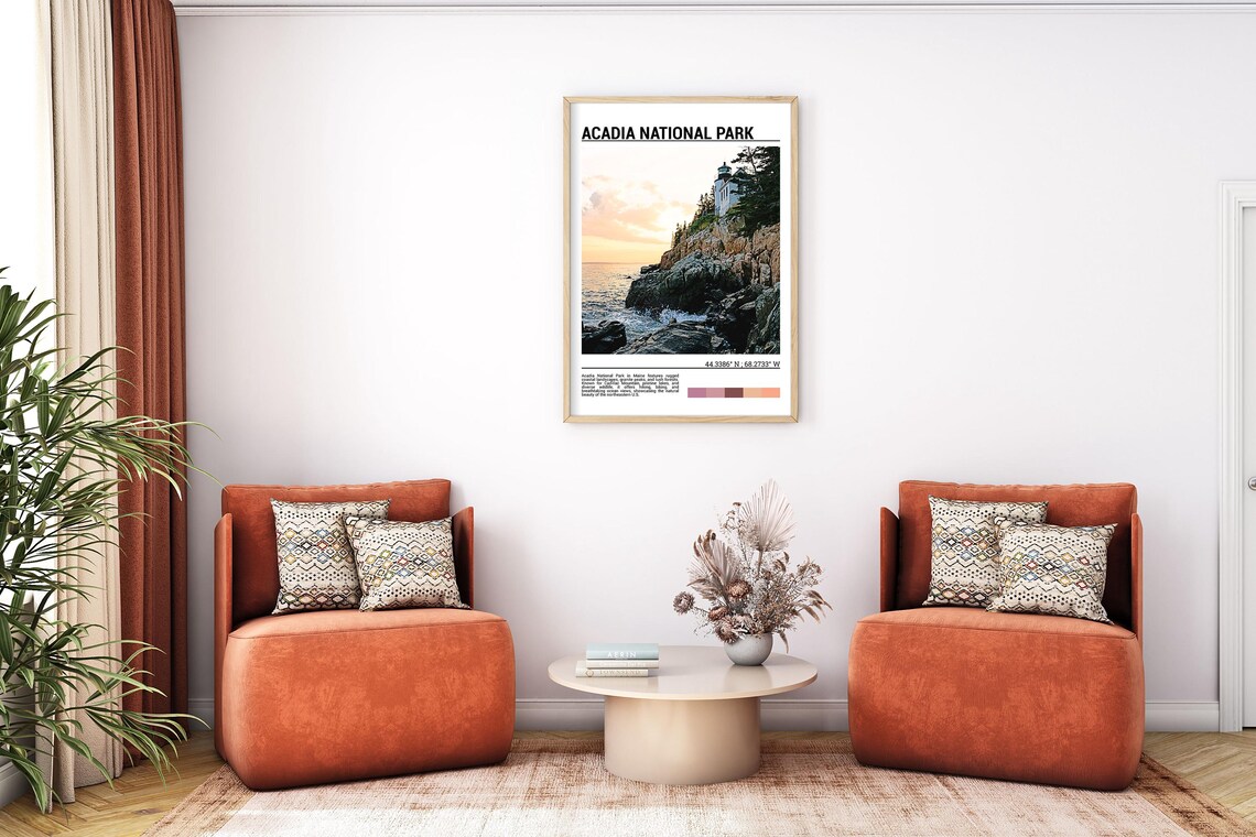 Acadia National Park Poster Poster Acadia National Park Poster Print Acadia National Park Photo Maineusa - Image 7
