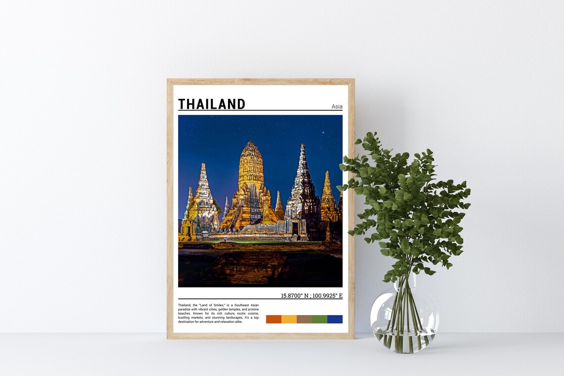Thailand Poster Print Thailand Wall Art Thailand Travel Gift Thailand Poster Thailand Photo Thailandasia - Image 4