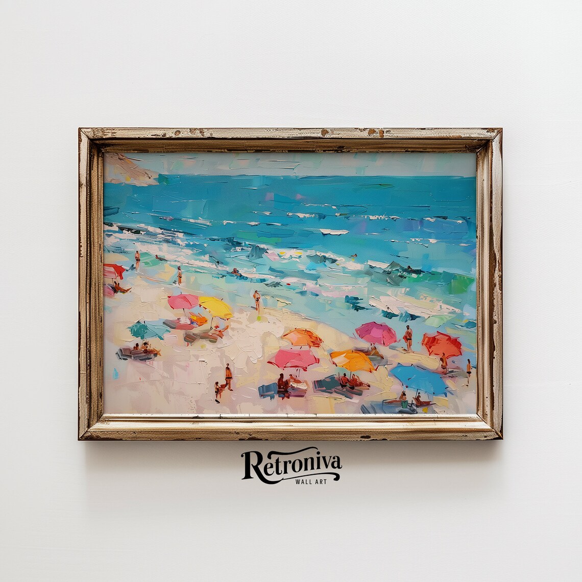 Summer Beach Oil Painting Coastal Art Print - Image 6