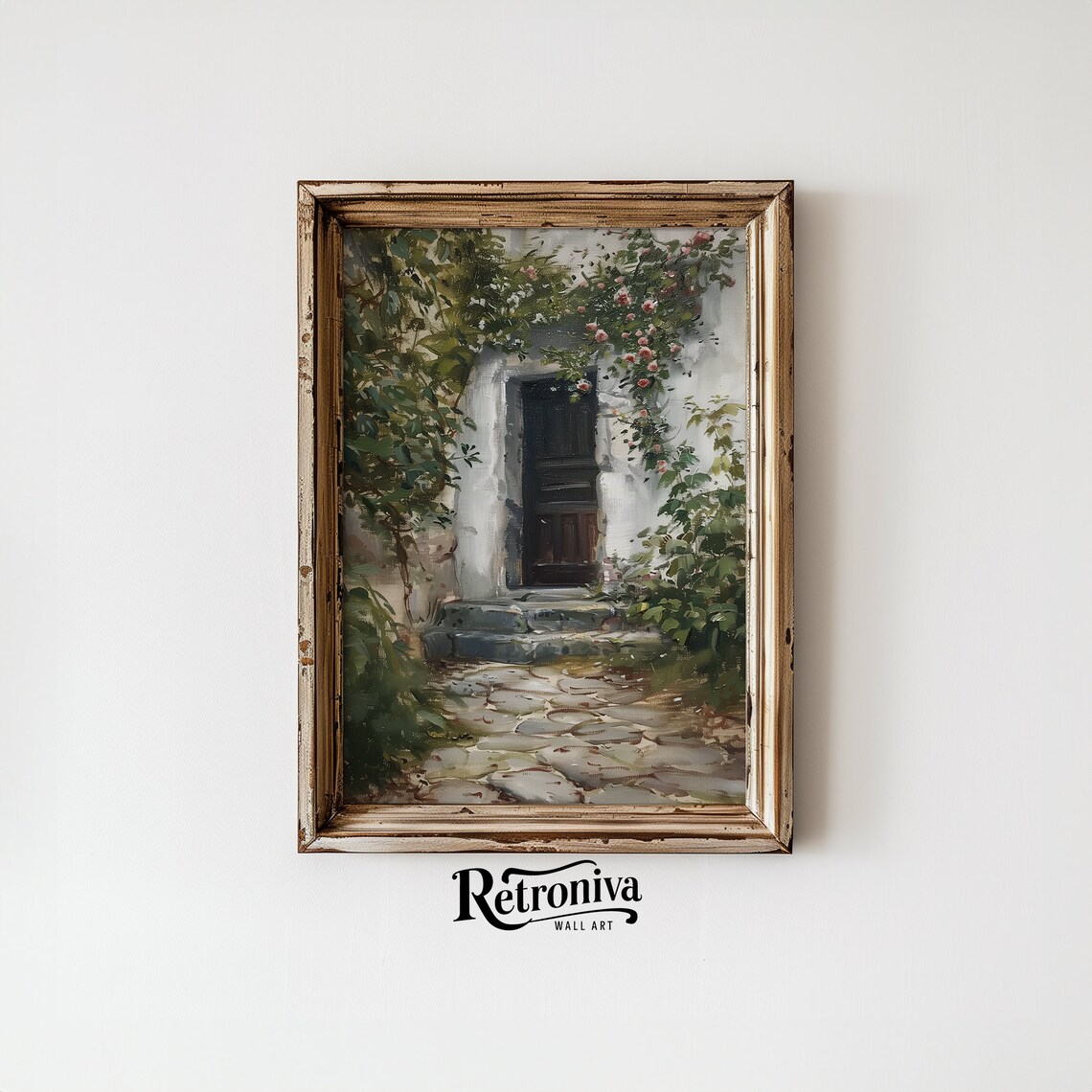 Farmhouse Doorstep Vintage Cottage Painting, Art Print - Image 6