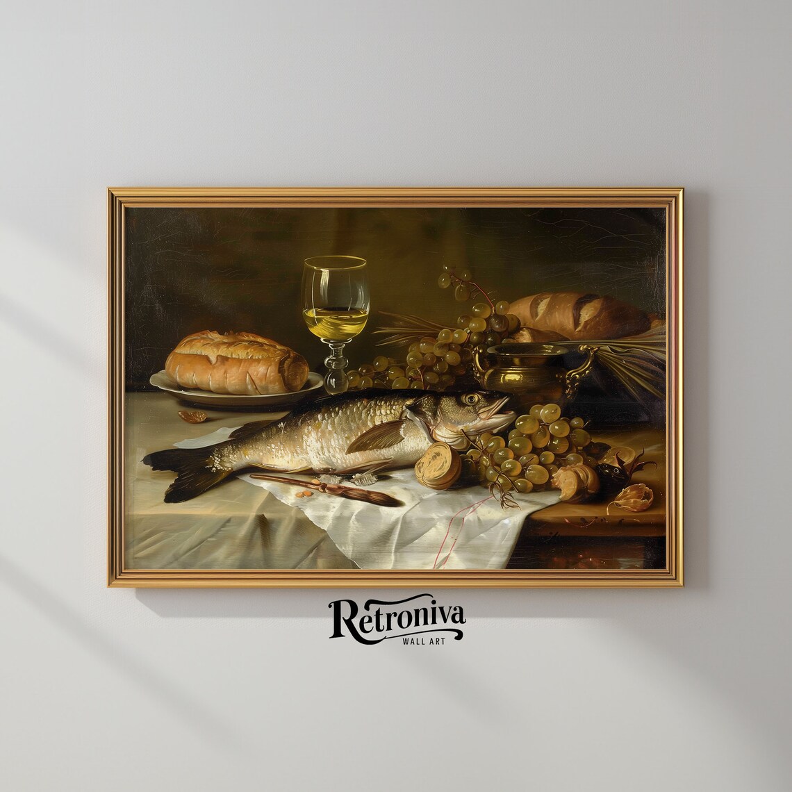 Sea Food Vintage Still Life, Kitchen Wall Art Print - Image 2