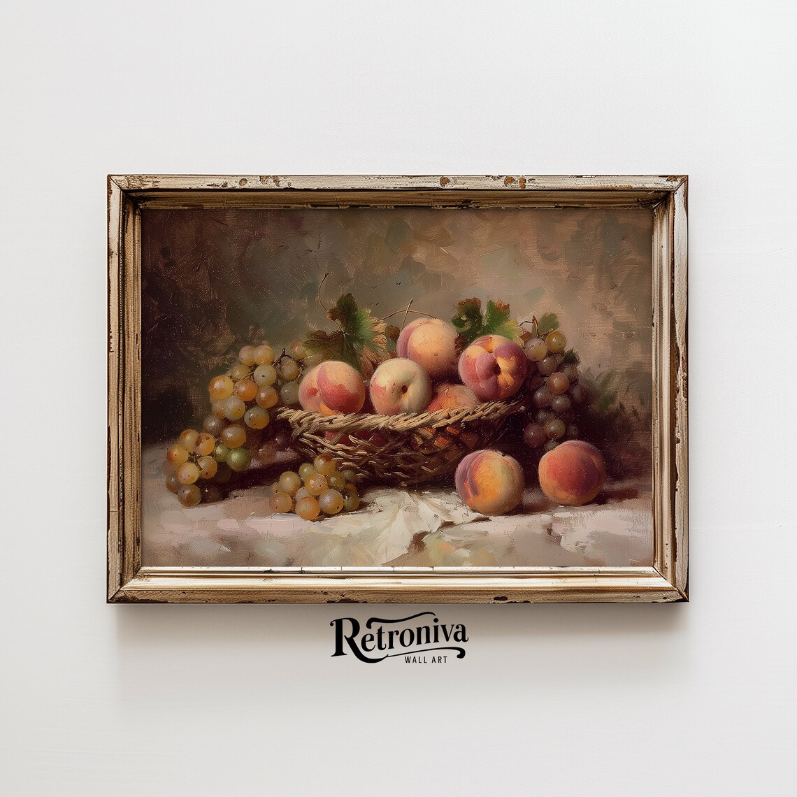 Fruit Still Life Vintage Oil Painting Art Print - Image 6