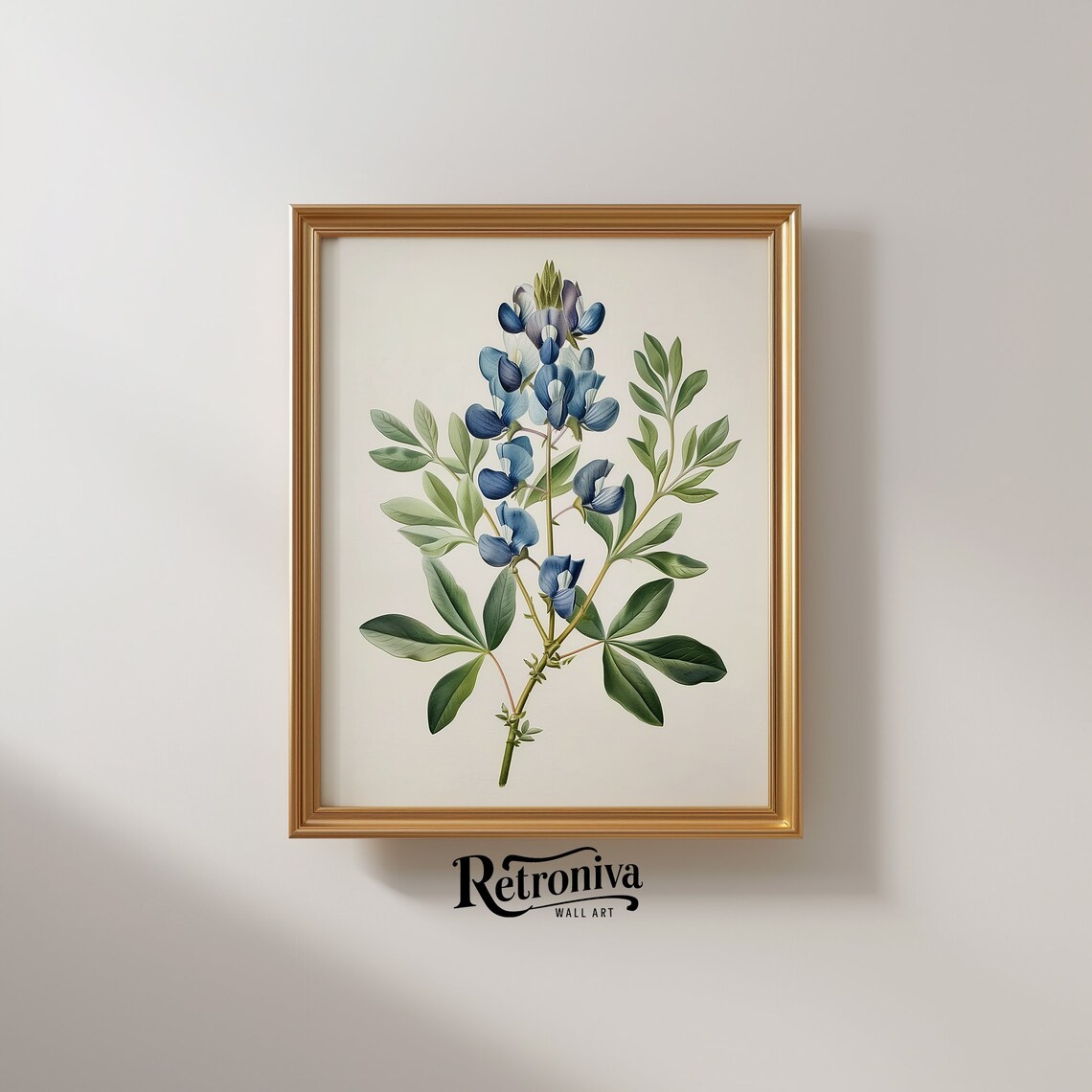 Blue Flower Vintage Botanical Print, Lupinus - Image 2