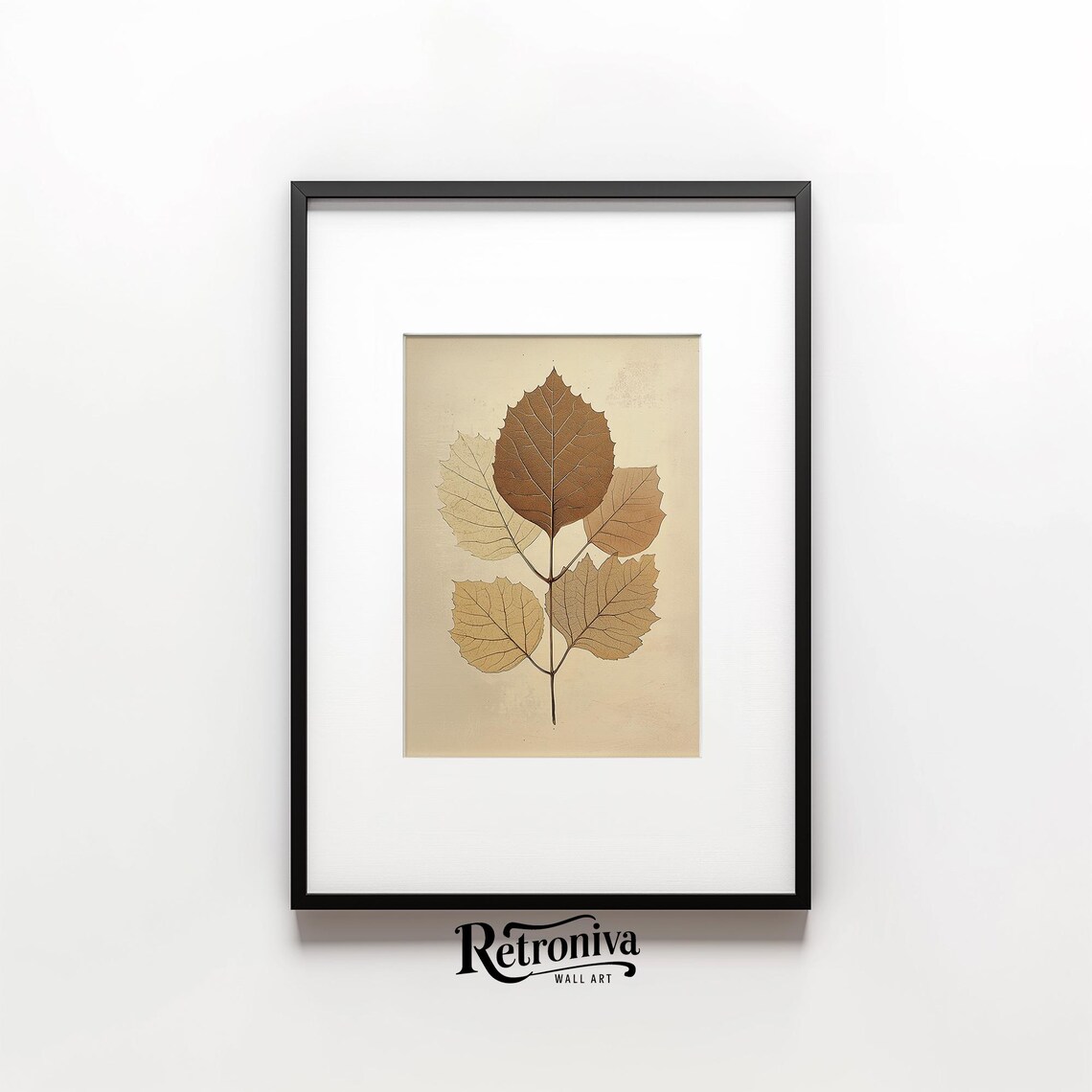 Dried Autumn Leaves Botanical Illustration Antique Foliage Poster - Image 6