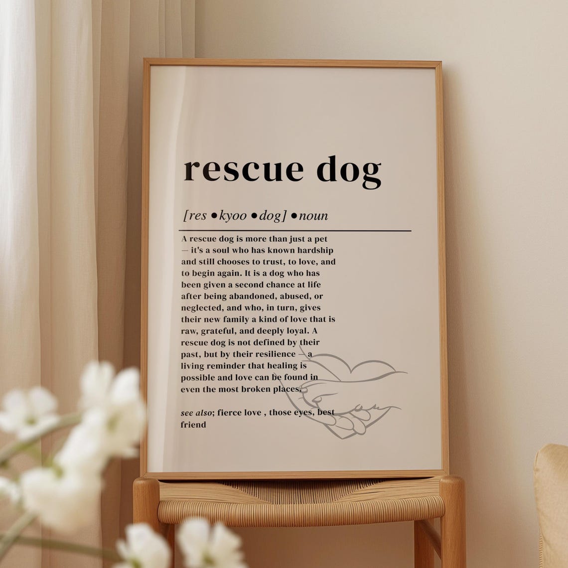 Rescue Dog Definition Art Print