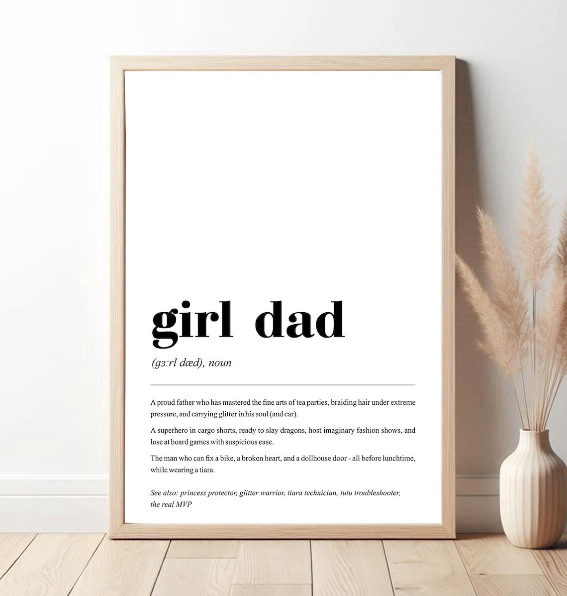 Girl Dad Definition, Fathers Day Gift