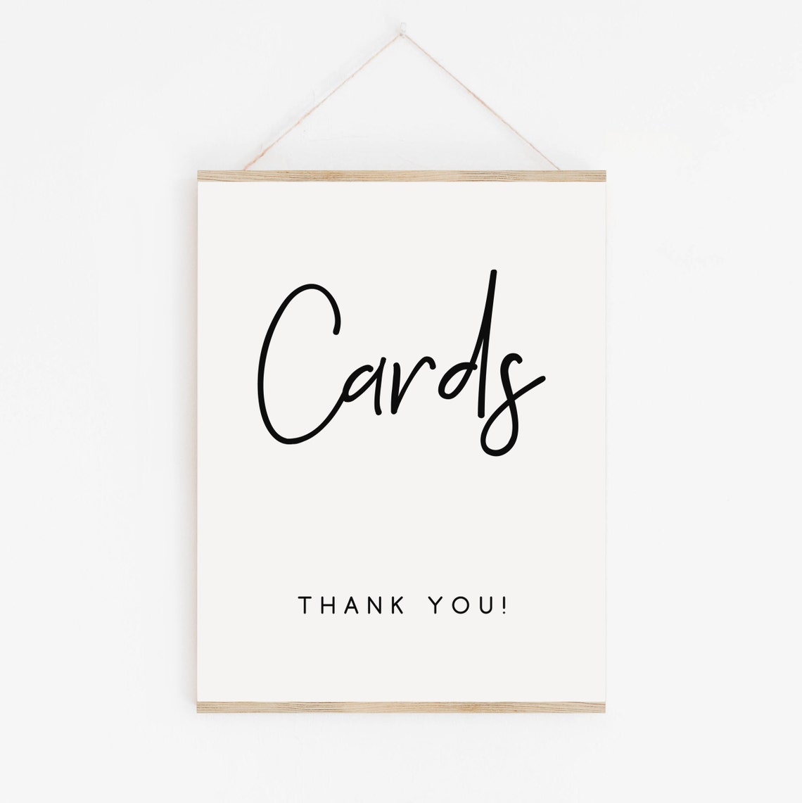Cards Thank You Sign Wedding Reception Hanging Calligraphy Poster