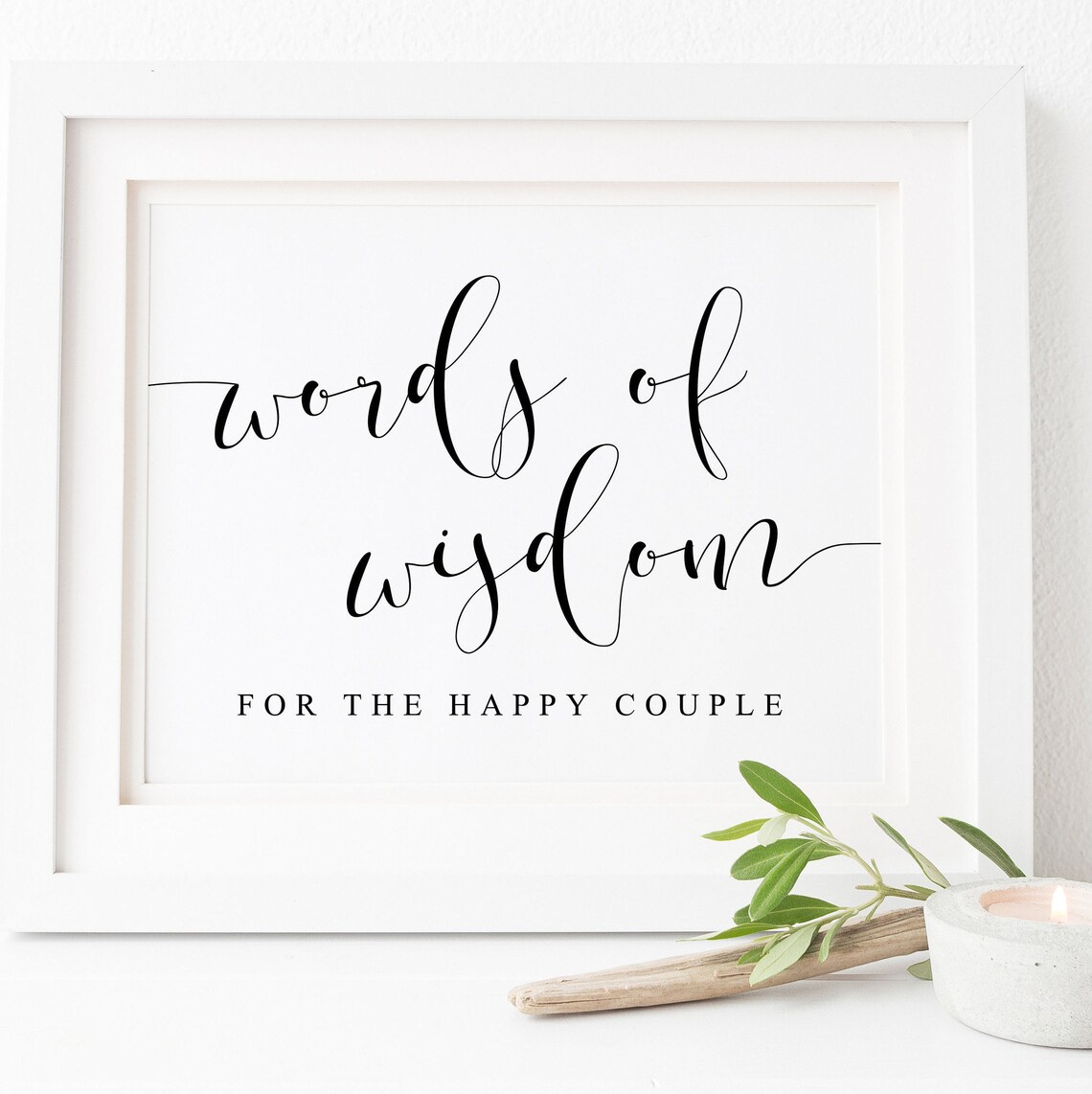 Words Of Wisdom For The Happy Couple Sign