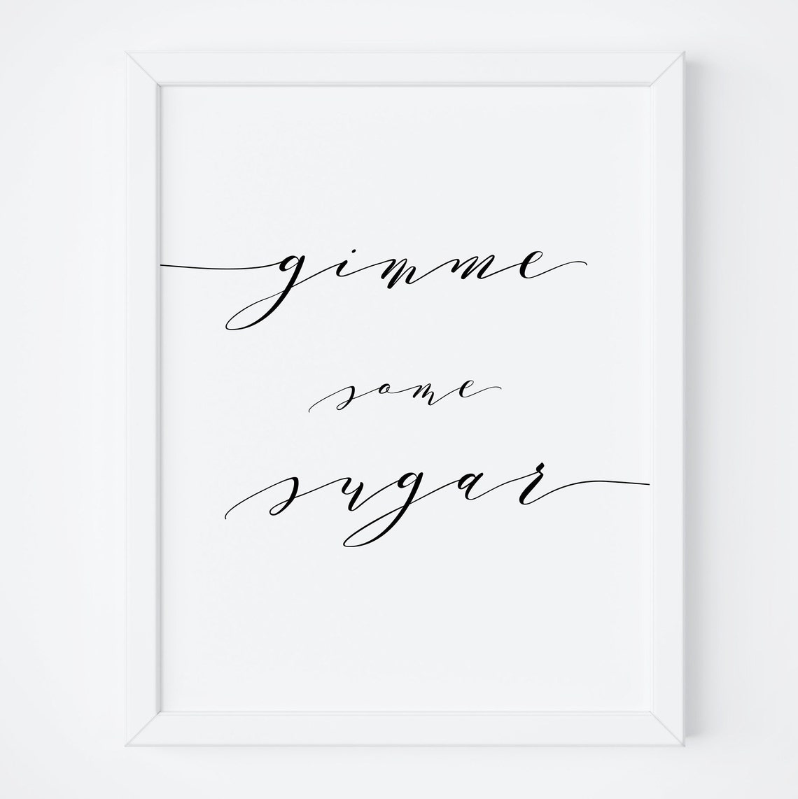 Gimme Some Sugar Wedding Dessert Bar Sign Minimalist Chic Poster