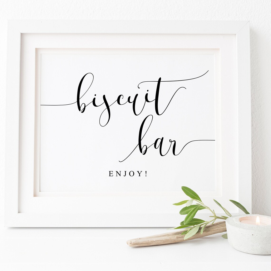 Biscuit Bar Wedding Sign, Breakfast Party Poster