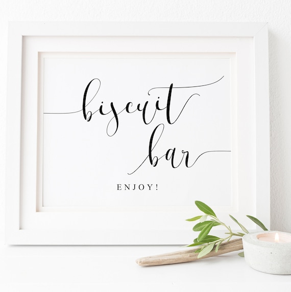 Biscuit Bar Wedding Sign, Breakfast Party Poster
