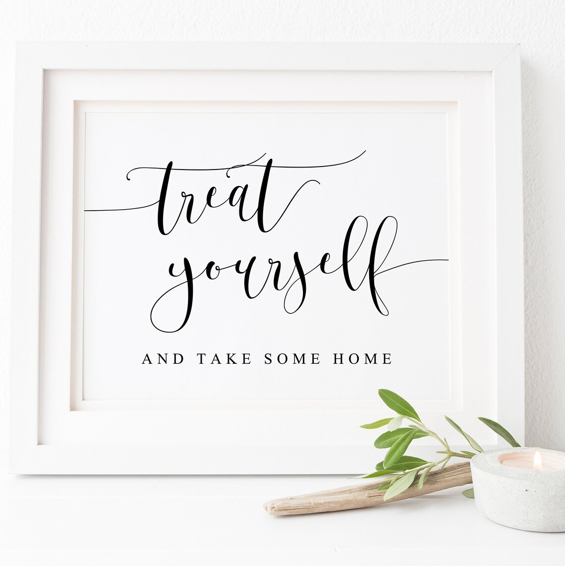 Treat Yo Self Sign, Wedding Dessert Bar Decor