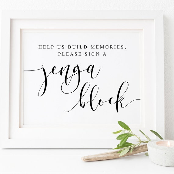 Jenga Guestbook Sign, Wedding Memory Keepsake