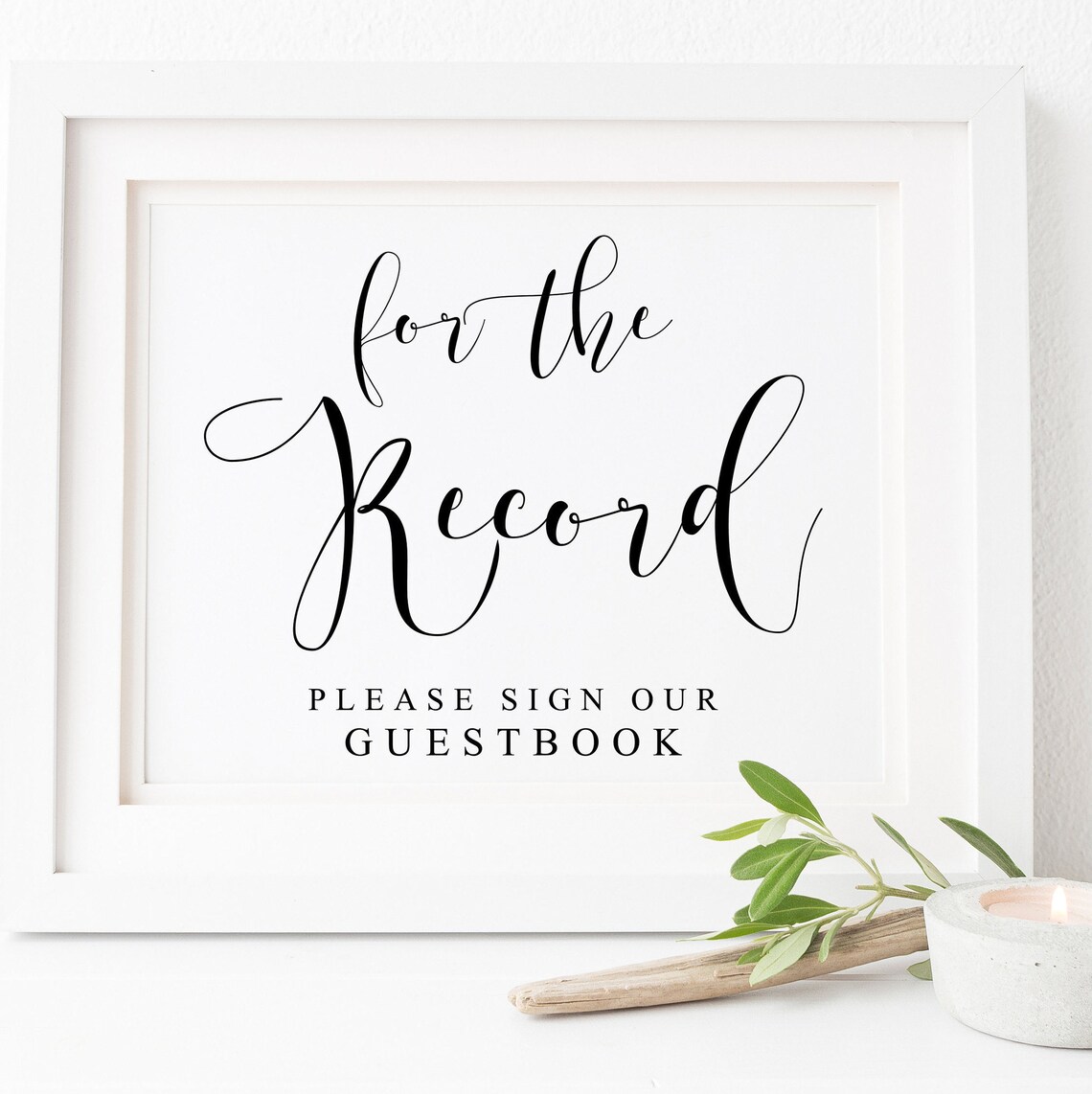 Record Guest Book Wedding Sign Art Print