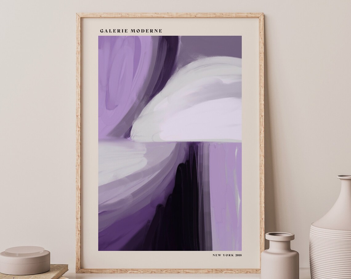 Purple Lavender Abstract Brushstroke Galerie Moderne Art Poster