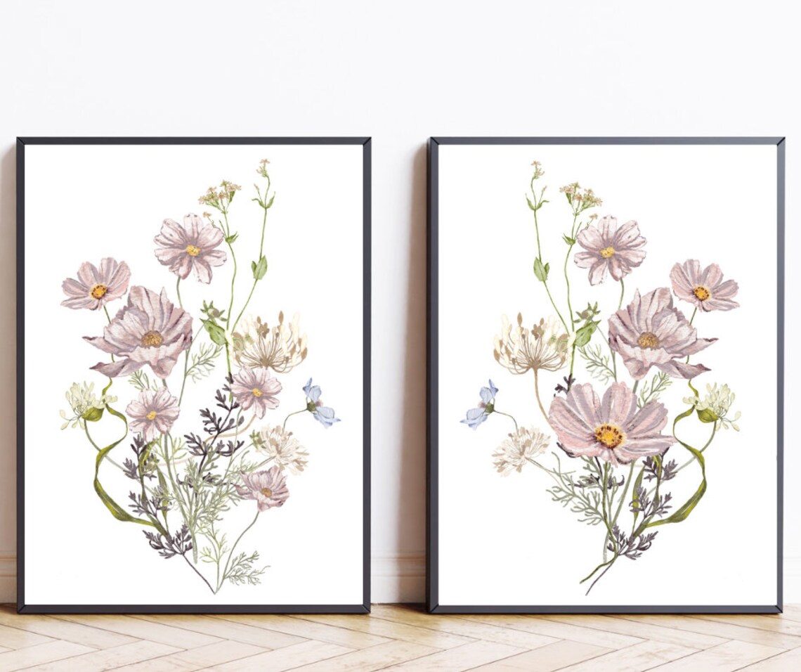 Wildflower Watercolor Art Print, Farmhouse Decor - Image 3
