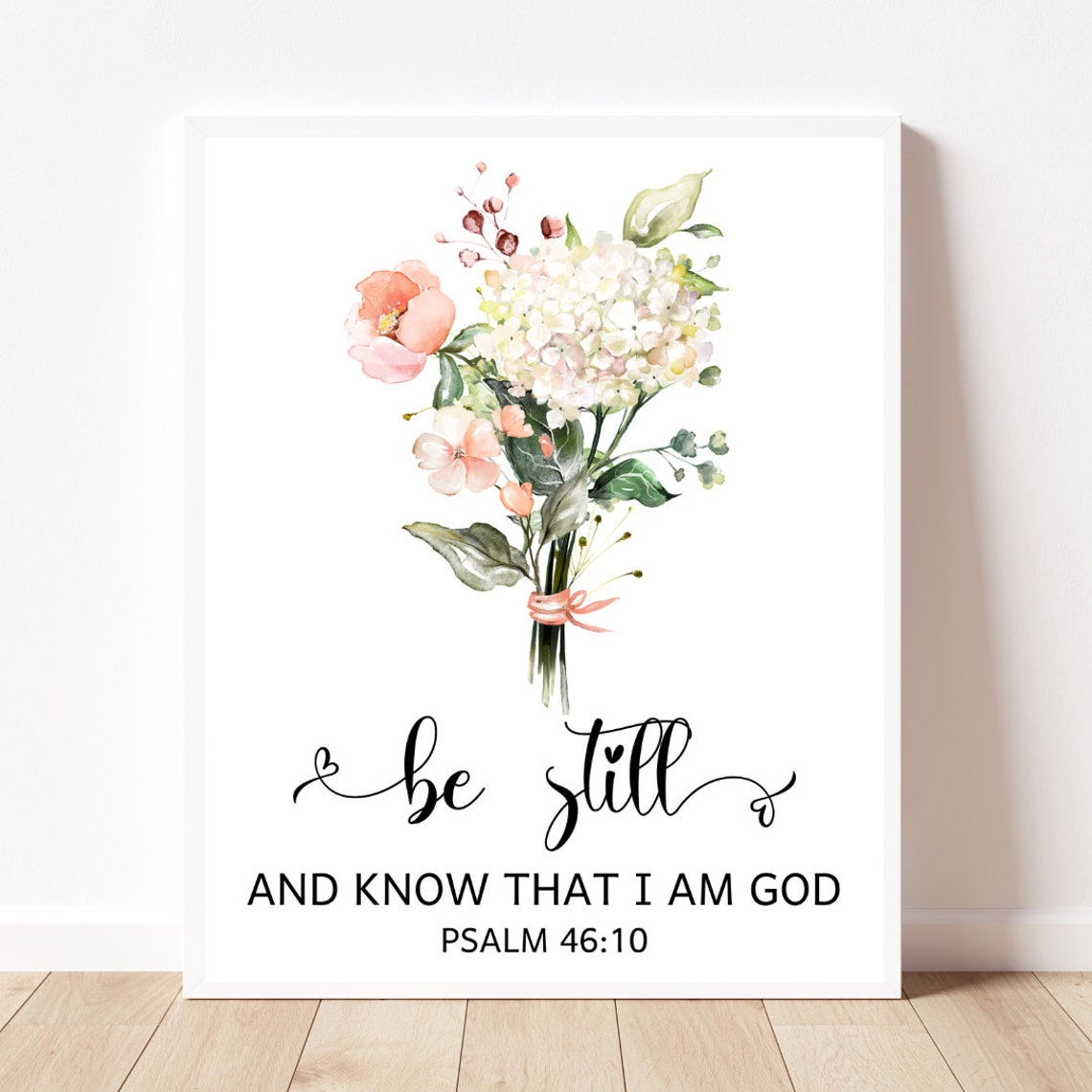 Be Still And Know That I Am God Psalm 4610 Bible Verse Wall Art Scripture Prints Sign Art Prints Bible Quote Prints Modern Home Decor Sign