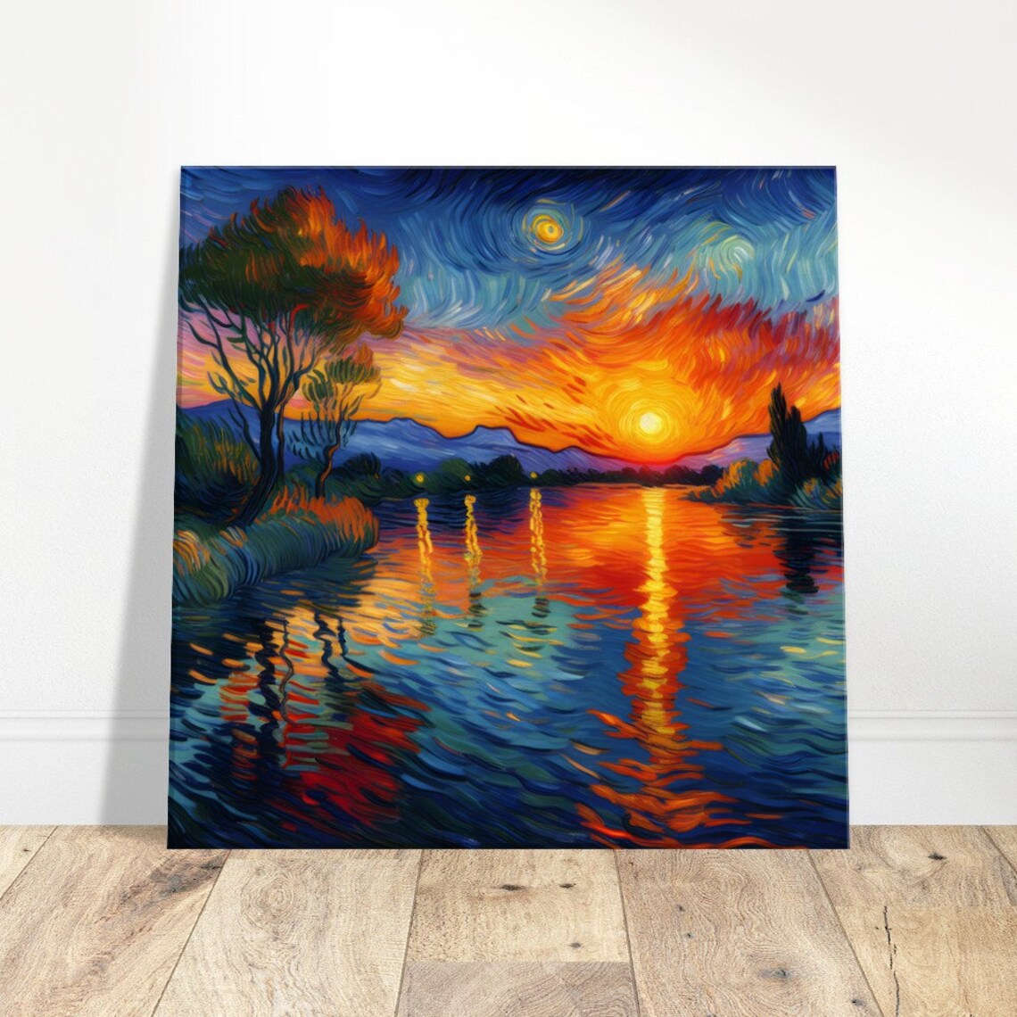 Sunset Serenity Oil Painting Print Impressionism Living Roombedroom Wall Prints Housewarming Gift - Image 3