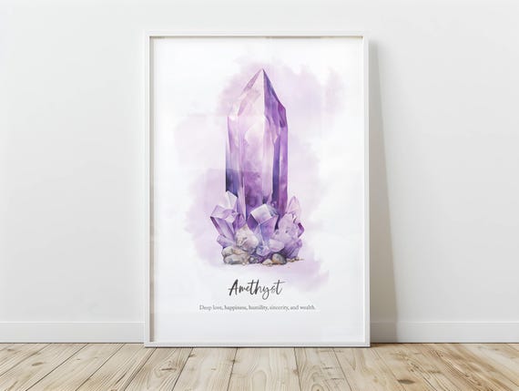 February Birthstone Amethyst Poster Print