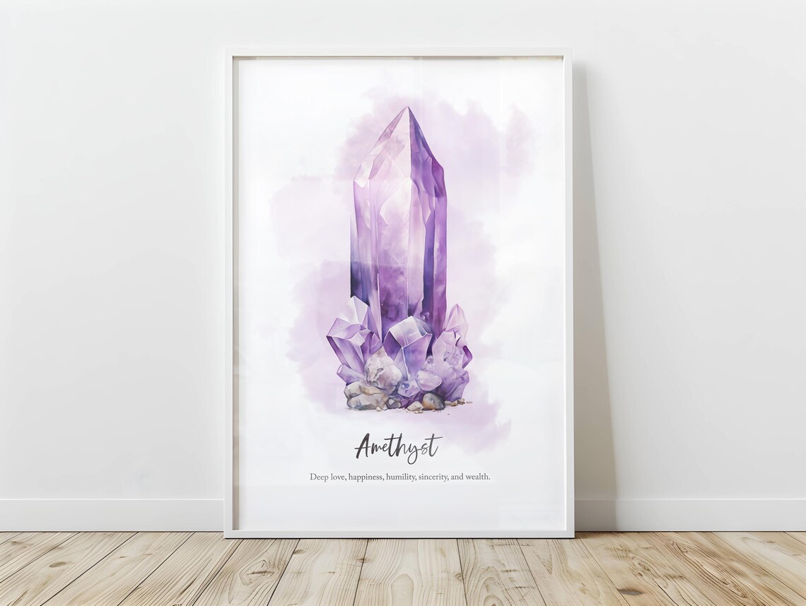 February Birthstone Amethyst Poster Print