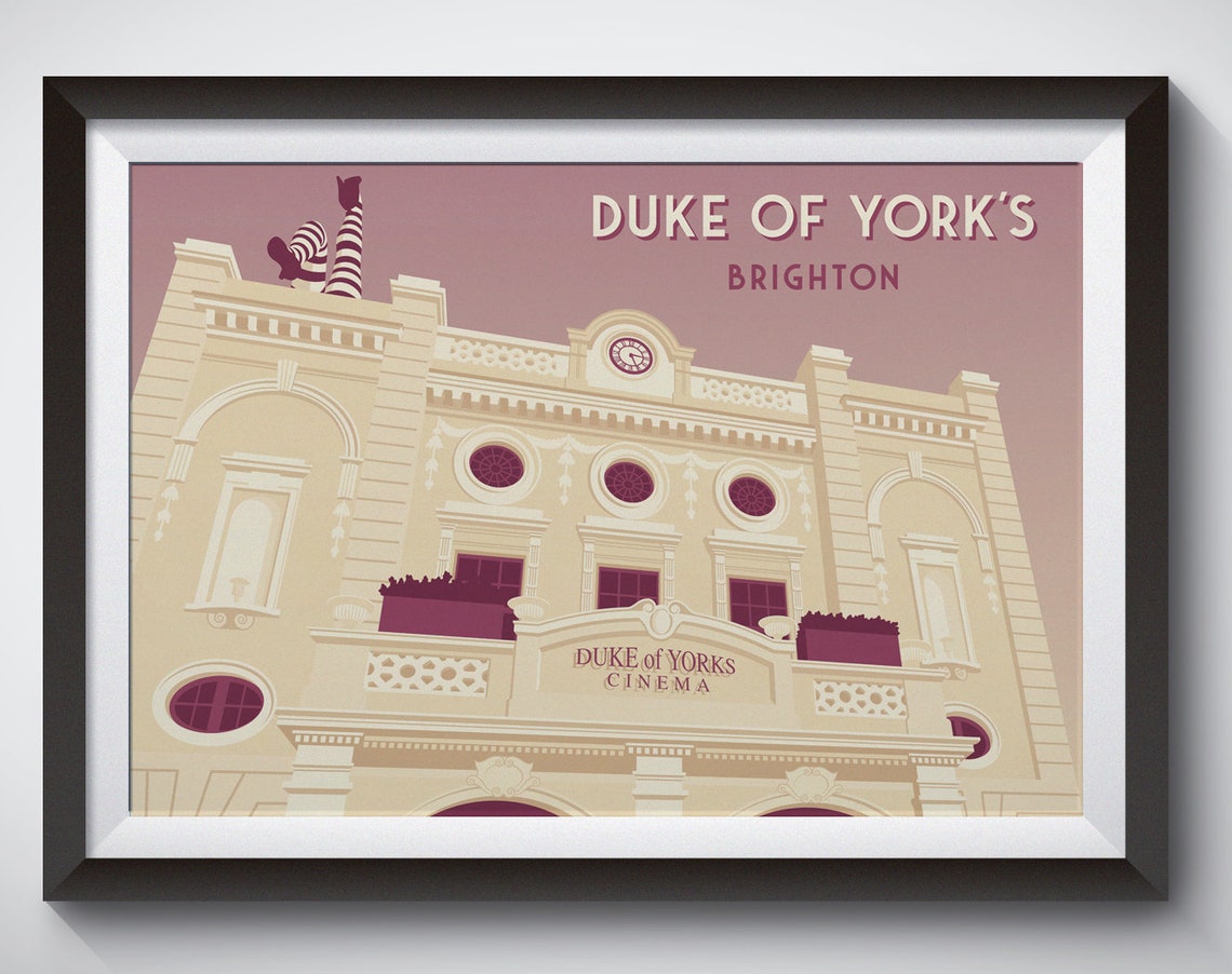 Duke Of Yorks Cinema Brighton Poster The Laines Theatre Print Architecture Hove East Sussex Picturehouse Pier Art Deco Pavilion