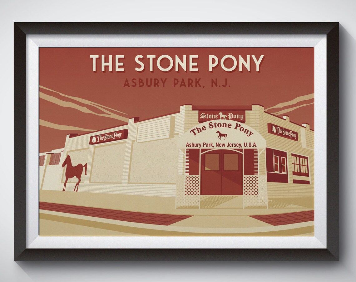 The Stone Pony Asbury New Jersey Travel Poster