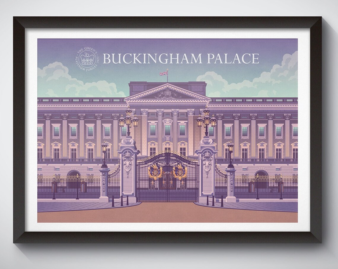 Queens Platinum Jubilee 2022 Buckingham Palace Poster