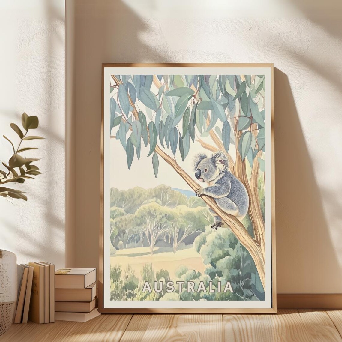 Australia Koala Poster, Eucalyptus Tree Nature Landscape - Image 2