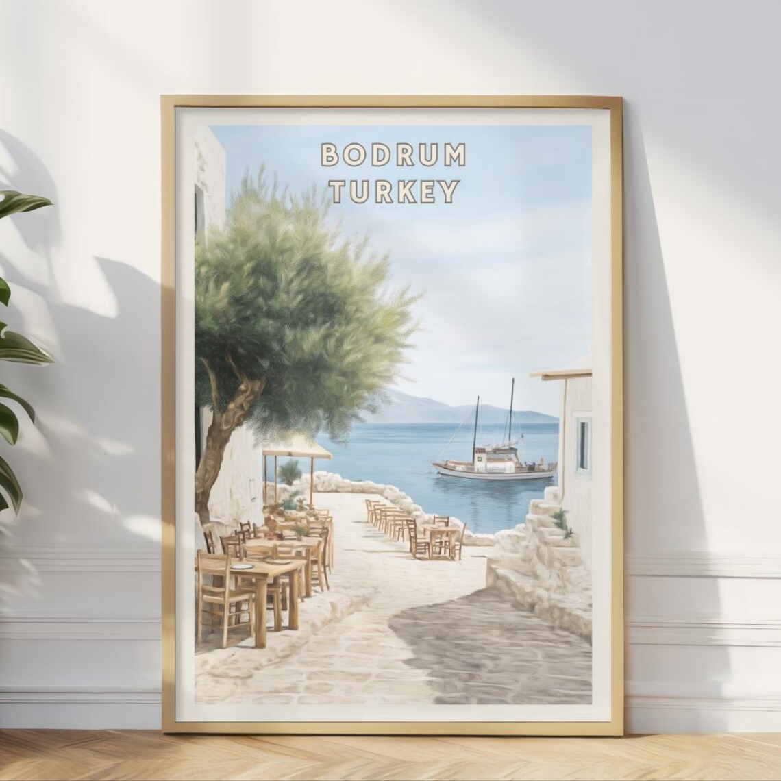 Bodrum Turkey, Aegean Coast Travel Poster