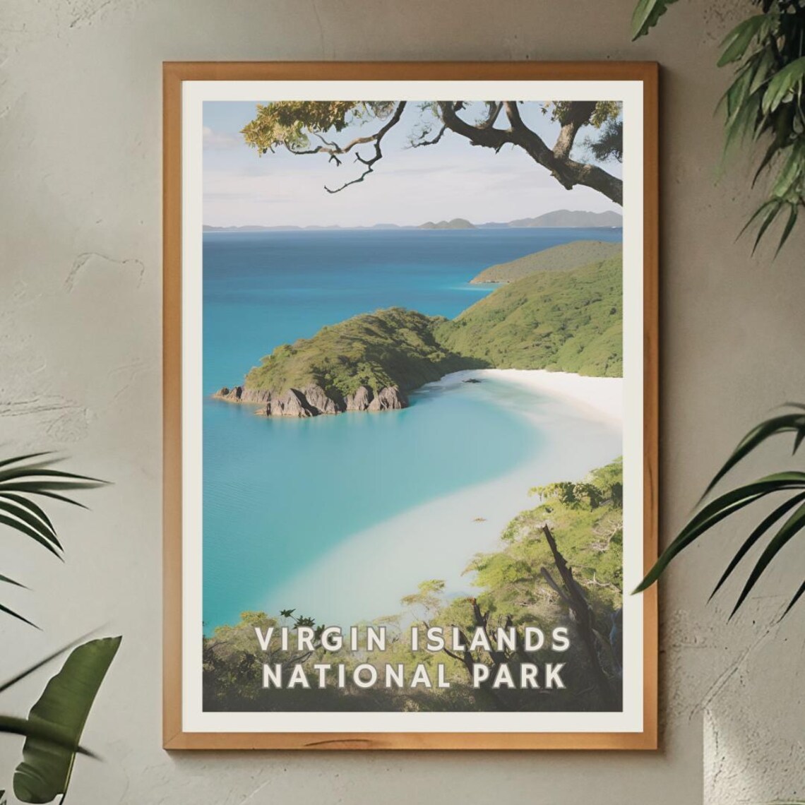 Virgin Islands National Park, Tropical Beach Travel Poster - Image 3