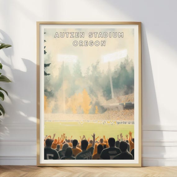 Autzen Stadium Oregon College Football Art Print