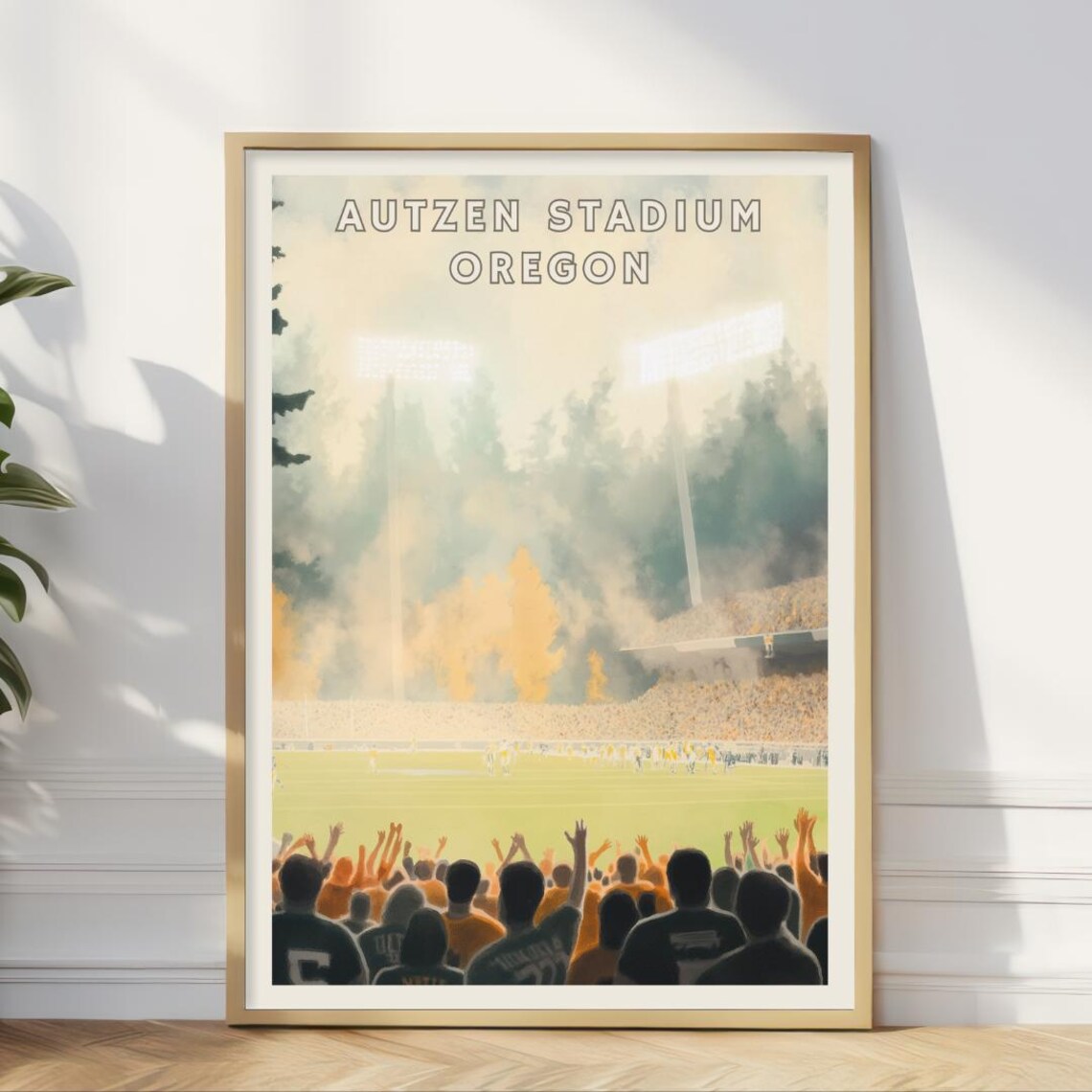Autzen Stadium Oregon College Football Art Print
