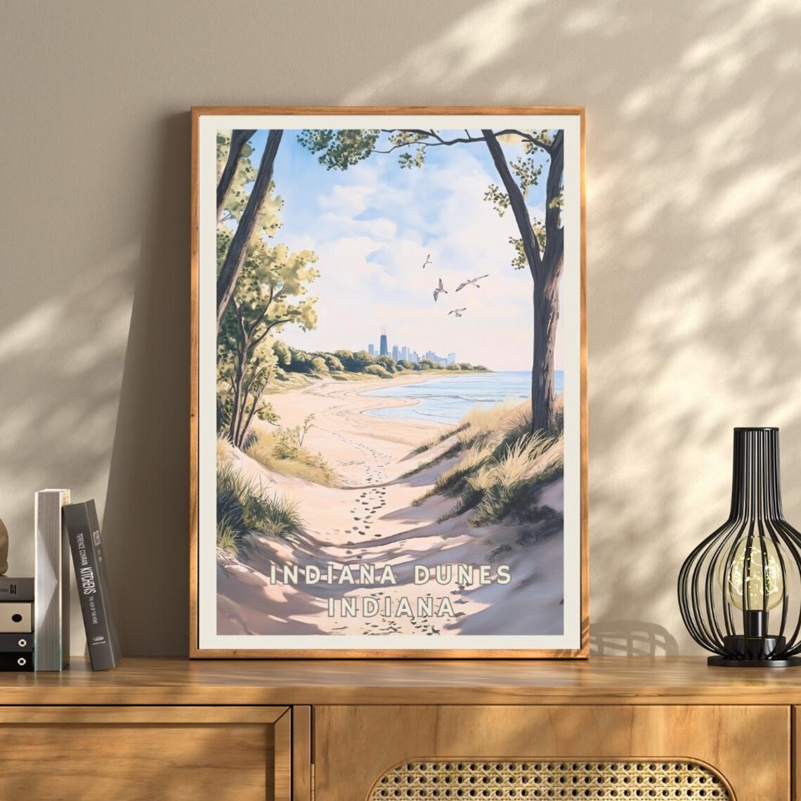 Indiana Dunes National Park Travel Poster, Lake Michigan - Image 3