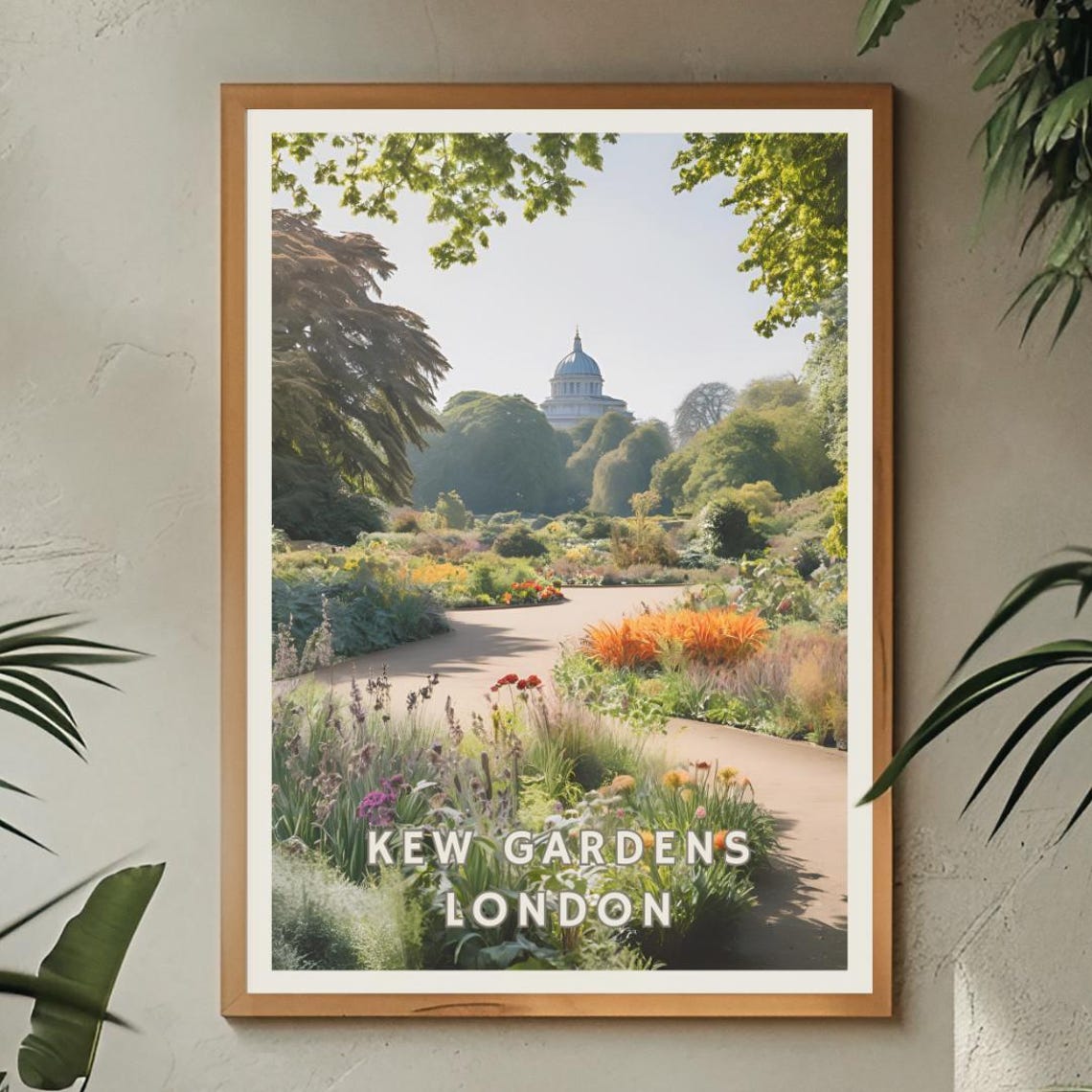 Kew Gardens Poster London Botanical Art Print Royal Botanic Gardens Wall Art Nature London Uk Travel Art Botanical Landscape Print - Image 3