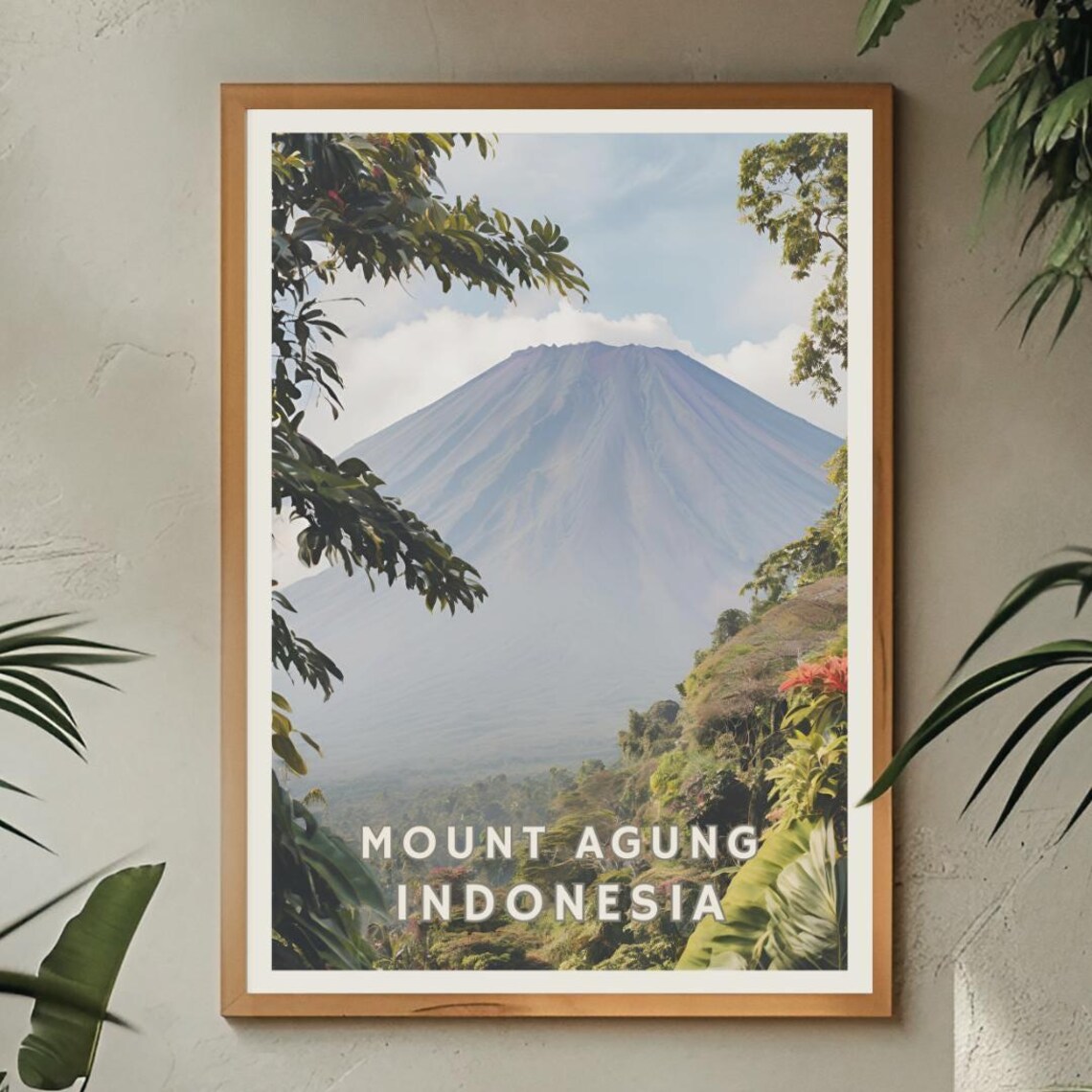 Mount Agung Indonesia Poster, Tropical Jungle Landscape - Image 2