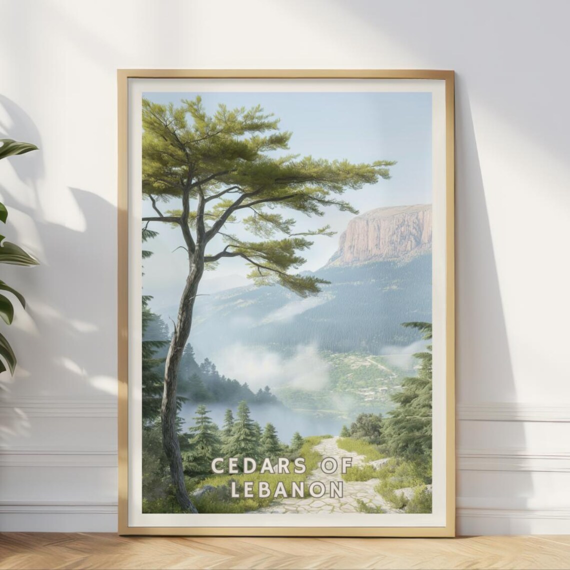 Cedars Of Lebanon, Lebanese Mountain Landscape Art Print