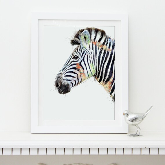 Zebra Art Print By Lola Design