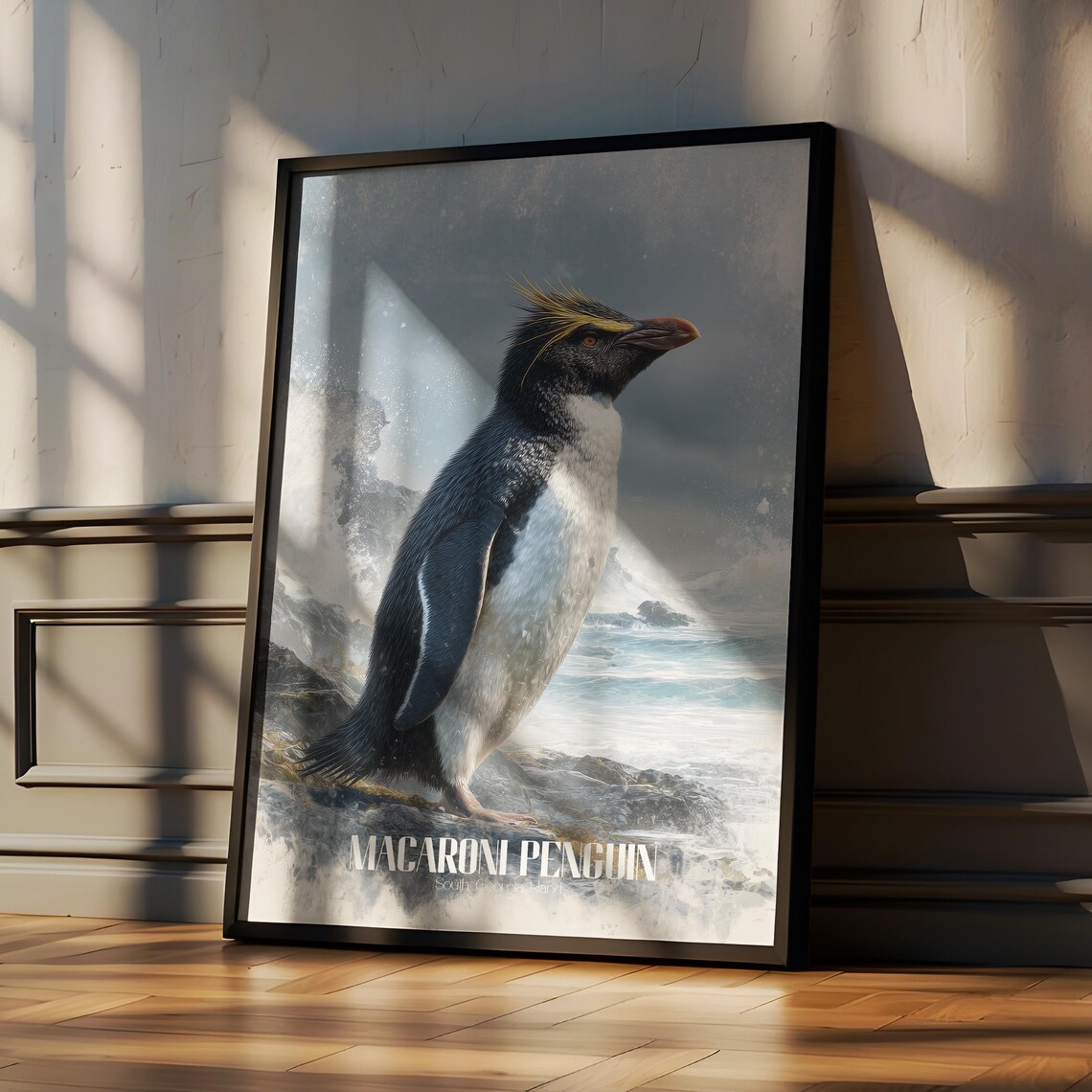 Macaroni Penguin Southern Ocean Wildlife Photography Art Poster