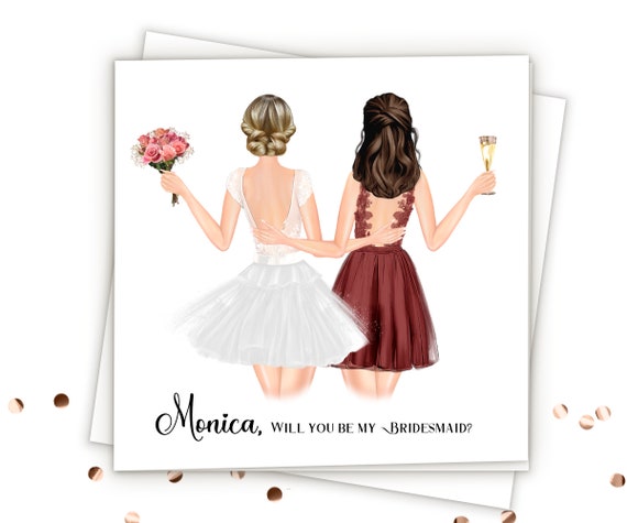 Bridesmaid Proposal Gift Personalized Bridesmaid Card Bridesmaid Proposal Card Wedding Cards Maid Of Honor Proposal Cards