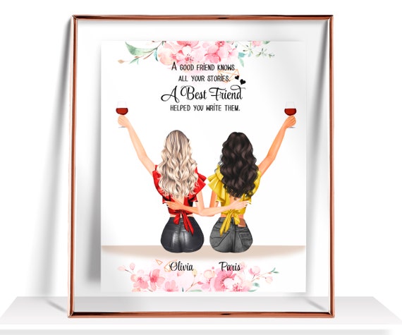 Custom Best Friend Gift Personalized Friendship Print Best Friend Print Best Friend Birthday Gifts Friends Gift Best Friend Gift For Her
