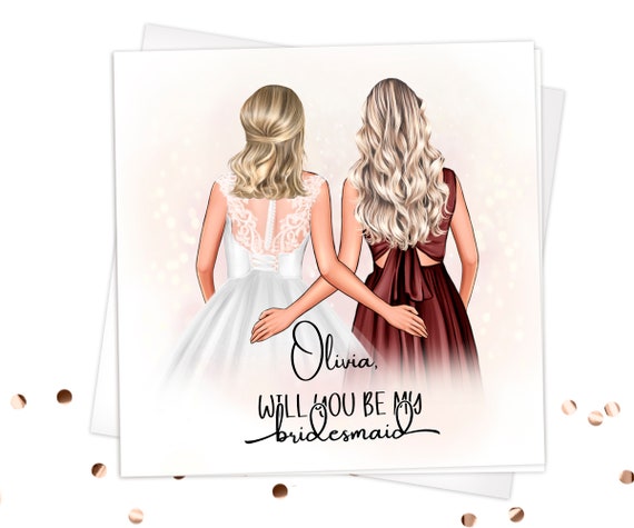 Will You Be My Bridesmaid Proposal Card Bridesmaid Proposal Card Personalized Bridesmaid Gift Custom Bridesmaid Card Maid Of Honor Card